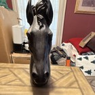 Black Horse Head Bust Statue  Resin Matte Finish  3d Effect Figurine