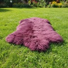 Genuine Icelandic Sheepskin Rug Long Fur Purple Rug Super Soft Sheepskin