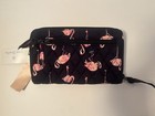 Vera Bradley Rfid Turnlock Wallet Women Nwt Navy Pink Flamingo Fiesta 24887-l54