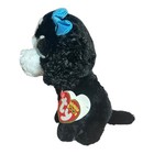 Ty Beanie Boos Tracey Dog Plush 2017 Blue Glitter Eyes 9in Medium Gc1