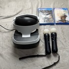 Sony Playstation Vr 1 Headset Bundle Working tested   2 Games No Camera