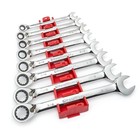 Gearwrench 8 Piece 12 Point Reversible Ratcheting Combination Wrench Set Sae