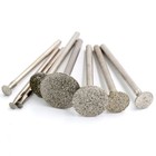 2 35 3mm Shank Diamond Grinding Head Polishing Carving Engraving C3 Burr Bit