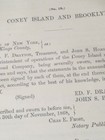 1869 New York Horse Trolley Wagon Report Coney Island   Brooklyn Railroad Nyc
