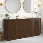 Sideboard Buffet Cabinet With Storage  Modern Accent Cabinet With Arched Doors