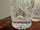 Crystal Whiskey Glasses Waterford Lismore Double Old Fashion  4 3 8  Tall  12 Oz