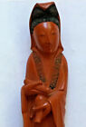 Antique Bakelite  Carved Asian Chinese  Japanese  Woman Serpent Dragon Base