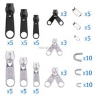 85pcs Fix Zipper Zip Slider Repair Instant Diy Kit Removable Rescue Replacement