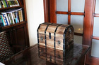 Wooden Storage Chest Box Vintage Style Trunk Decorative Organizer 17x11x11 Inch