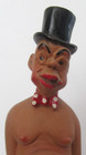 Vintage Voodoo Witch  Doctor Statue Figure Chalkware Carnival Souvenir Prize  