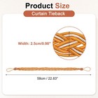 2pcs 58cm 23  Curtain Tiebacks Braided Drapery Holdback Holder  Orange