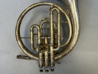 Vintage Frank Holton Co  Elkhorn  Wis  U s a  Silver 3-piston Mellophone