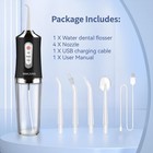 Portable Water Dental Flosser Oral Irrigator 4 Jet Tip 220ml 3 Modes Teeth Clean