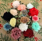 100 Pcs Satin Carnation Flower Applique Arts Crafts 1272b-3 1 - 1 1 4 