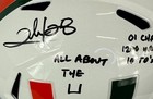 Clinton Portis Signed Inscribed Ncaa Stat Full Size Helmet Hurricanes Jsa Coa