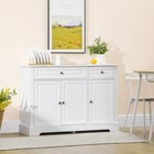 Modern Sideboard Buffet Cabinet With Storage Cupboards And Drawers White