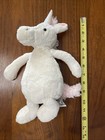 Jellycat Bashful Unicorn Medium 12 Inch White Plush Stuffed Animal Pink Hair