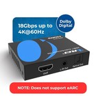 Hdmi Audio Extractor Converter - Spdif   3 5mm Output  hda-912 