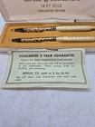 Rare 1950s 14 Kt Gold Arpege Chanel No 5 Set Of Perfumed Ballpoint Pens  Org Box