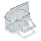 Lot Of 4 Clear Seed Water Hook Cups For Bird Cage With Spring Lock Feeder Doors