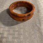 Vintage 1930s Butterscotch Marble Bakelite Set Of 5 Bangles Tested