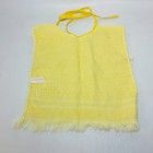 Vintage St  Mary s Embroidered Apple Baby Tie Bib Terrycloth Yellow 70s Towel