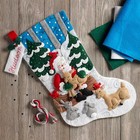 Bucilla Felt Stocking Applique Kit 18  Long Santa s Forest Family 86865