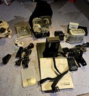 Gopro Hero4 Action Camera Silver  Battery Charger And Acc  8 Gig Card Light Head