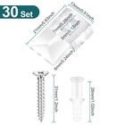 Mirror Holder Clips Set 30 Sets Mounting Hardware With Screws Clear