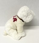 Ty Classic Fluff The Dog 9  Plush White Puppy With Usa Sweater 2002