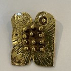 Dani Karavan Gilded 10 Commandments 12 Tribes Israel Brooch Pendant Dated Signed