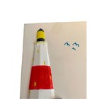 Vintage Atlantic Mold Ceramic Lighthouse 3d Relief Wall Plaque Coastal Decor