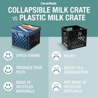 Clevermade Collapsible Milk Crate 25l  6 6 Gal   50 Lb Capacity Heavy Duty Fo   
