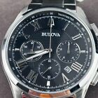Bulova Classic 96b288 Men s Watch Black Dial Wilton Chronograph Quartzwatch 46mm