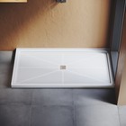 Sunny Shower 60  L X 32  W X 4  H Shower Pan Anti-slip Shower Base Center Drain