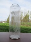 Vintage Antique Holy Water Bottle Crown Top Embossed Cross Root Quality