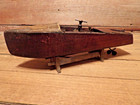 Vintage 1920 s Mengel Playthings Miss America Mahogany Brass Wind-up Boat- Parts