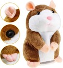 Eocolz Talking Hamster Repeats What You Say Mimicry Pet Plush Buddy Brown 