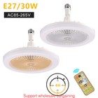 Modern E27 Led Ceiling Fan Light  remote Control Adjustable Living Room Fan Lamp