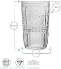 Bormioli Rocco Romantic 16 Oz Cooler Glasses - Set Of 6 Clear Glass Drinkware