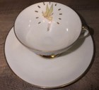 Vintage Tinkerbell And Castle Disneyland Porcelain Teacup And Saucer Gold Trim