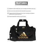 Adidas Unisex Defender 4 0 Gym Duffel Bag For Men And Women  Black gold Metal   