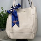 Michael Kors Ashbury Large Grab Pebble Leather Tote Beige Ivory