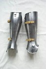 Steel Medieval Warrior Gothic Leg Armor Full Set Knight Greaves Sabatons Armor