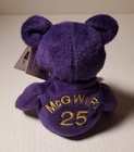 Mark Mcgwire  25 Salvino s Bamm Beano s Plush Bear Purple Beanie Baby 9   