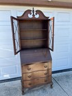 Antique Gov  Winthrop Chippendale Secretary Desk With Hutch Mahogany