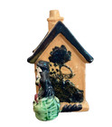 Antique Prattware Staffordshire Cottage Money Box 19th Century