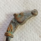 Ancient Bronze Bracelet Artifact Heavy Celtic Viking Bangle With Green Patina