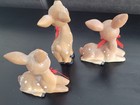 Vintage 3 Pc Holiday Time Ceramic Holiday Christmas Deer Collectable Figurines
