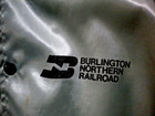 Vtg Burlington Northern Railroad Hartwell Mens Xl Snap Up Jacket Trains Employee